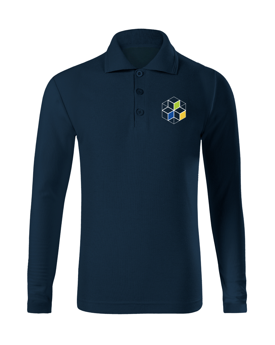 Laste kitsas pikkade varrukatega polosärk, tumesinine