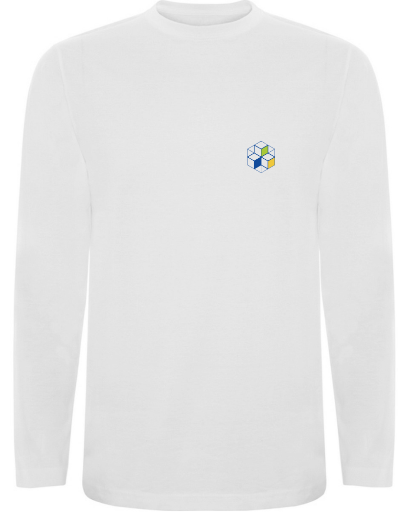 Unisex pikkade varrukatega särk, valge