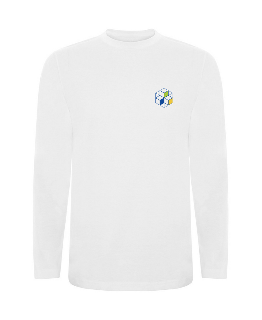 Laste pikkade varrukatega särk, valge