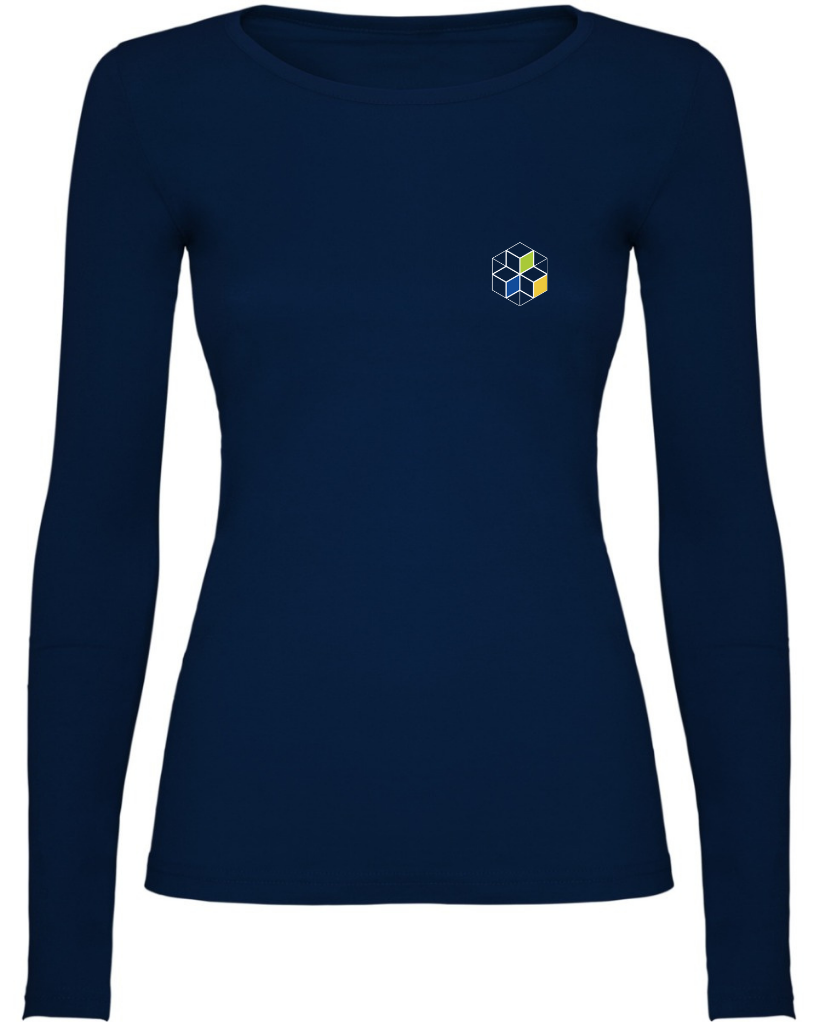 Naiste pikkade varrukatega särk, tumesinine