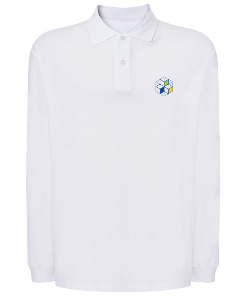 Meeste pikkade varrukatega polosärk, valge