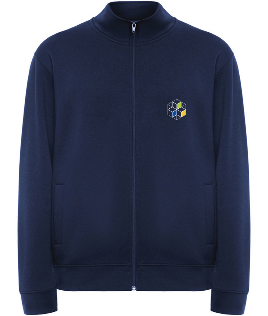 Unisex lukuga jakk, tumesinine